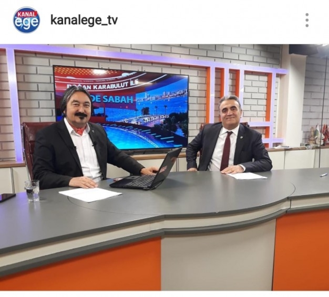 Şube Başkanımız Dr. Ayhan Bülent TOPTAŞ Kanal Ege' de canlı yayın konuğu oldu.