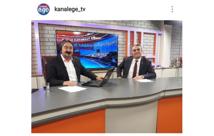 Şube Başkanımız Dr. Ayhan Bülent TOPTAŞ Kanal Ege' de canlı yayın konuğu oldu.